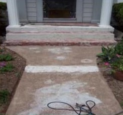 Concrete slab prepared for waterproof garage coating
